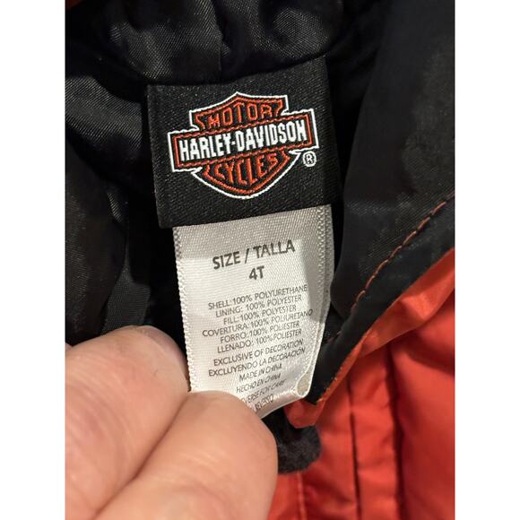 Harley-Davidson® Little Boys' Packable Pocket Puffer Jacket Sz 4 - Picture 4 of 4